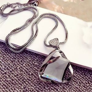 Geometric crystal necklace